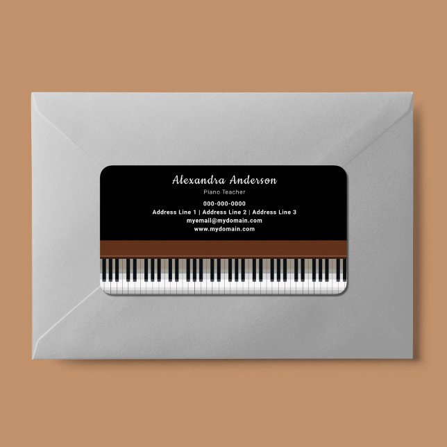 Piano Teacher Return Address Label Sticker (Piano Teacher Return Address Label Sticker)