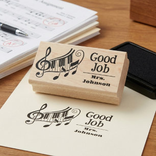 Piano Teachers Good Job Rubber Stamp