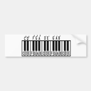 Piano Theory Bumper Sticker