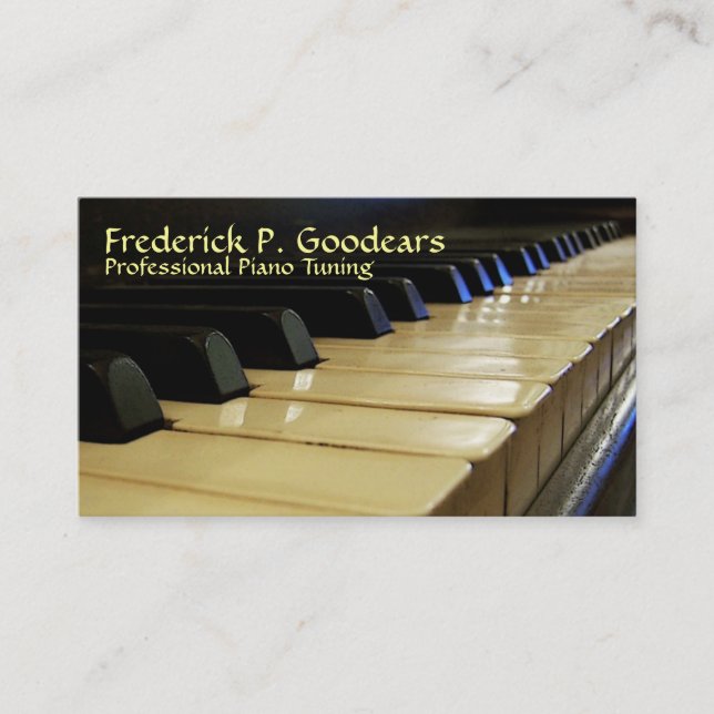 Piano Tuner Business Card (Front)