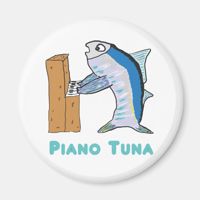 Piano Tuner (Piano Tuna) Magnet (Front)