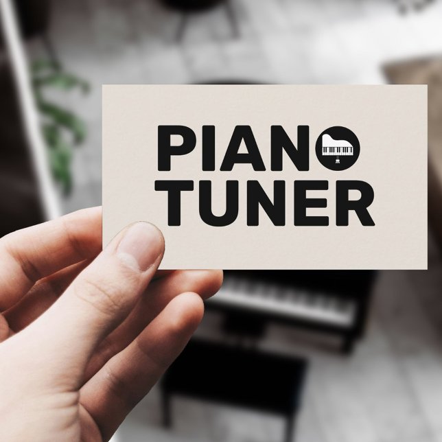 Piano Tuner & Technician Business Card (Piano Tuner & Technician Business Card)