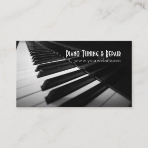 Piano Tuning & Repair Music Instructor Business Card