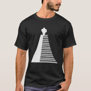 Piano Walker T Shirt Abstract Music Keyboard Shirt