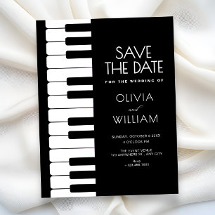 Piano wedding save the date