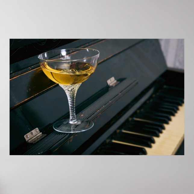 Piano with drink poster (Front)