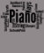Piano Word Cloud Black Text