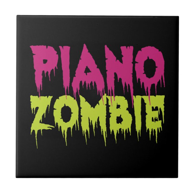 Piano Zombie Ceramic Tile (Front)