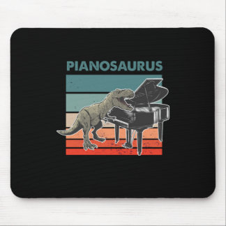Pianosaurus Dinosaur Retro Grand Piano Player Pian Mouse Pad