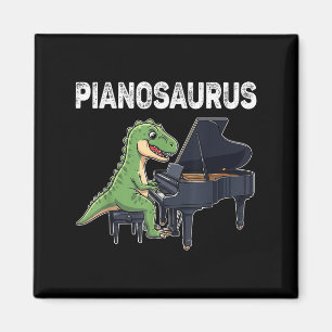 Pianosaurus Funny Dinosaur Playing Piano Kids Musi Magnet