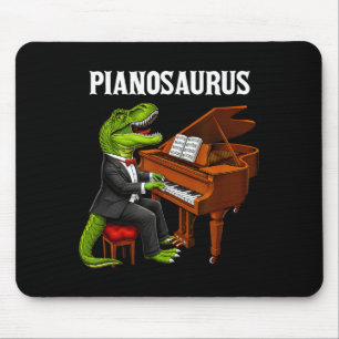 Pianosaurus Funny Piano Playing T-Rex Dinosaur Mouse Pad