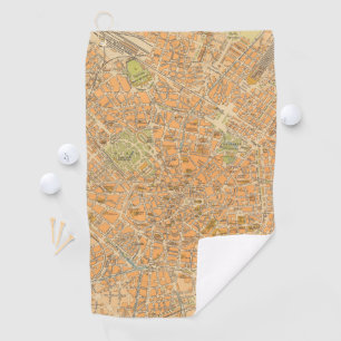 Pianta di Milano - Map of Milan, Italy Golf Towel