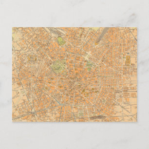 Pianta di Milano - Map of Milan, Italy Postcard
