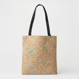 Pianta di Milano - Map of Milan, Italy Tote Bag