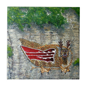 Piasa Bird Illinois Native American Legend Ceramic Tile