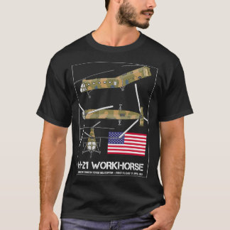 Piasecki H21 Workhorse American Cargo Helicopter D T-Shirt