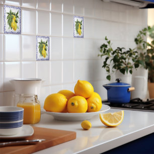 Piastrelle di ceramica con limoni italiani ceramic tile