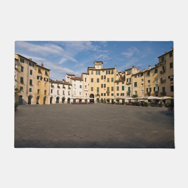 Piazza Anfiteatro square in Lucca - Tuscany, Italy Doormat (Front)