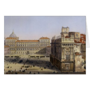 Piazza Castello, Turin, engraved by F. Citterio (c