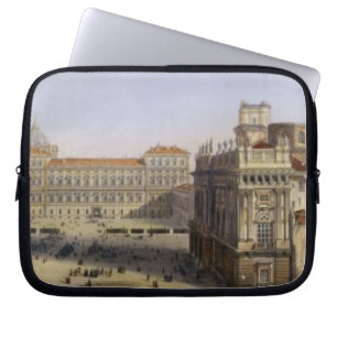 Piazza Castello, Turin, engraved by F. Citterio (c Laptop Sleeve