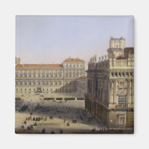 Piazza Castello, Turin, engraved by F. Citterio (c Magnet