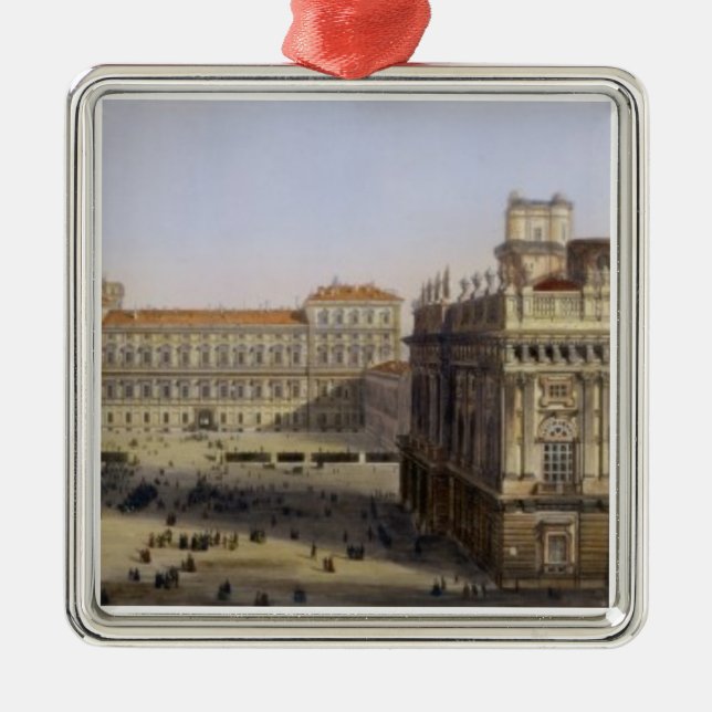 Piazza Castello, Turin, engraved by F. Citterio (c Metal Tree Decoration (Front)