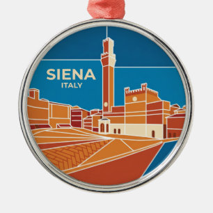 Piazza del Campo Italy Metal Ornament