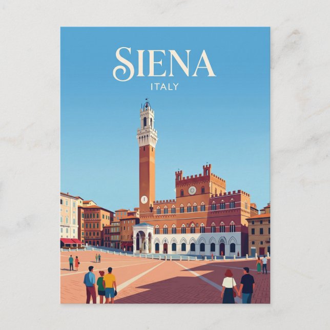 Piazza del Campo Italy Postcard (Front)