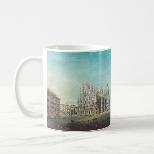 Piazza del Duomo in Milan by Carlo Bossoli   Coffee Mug (Left)