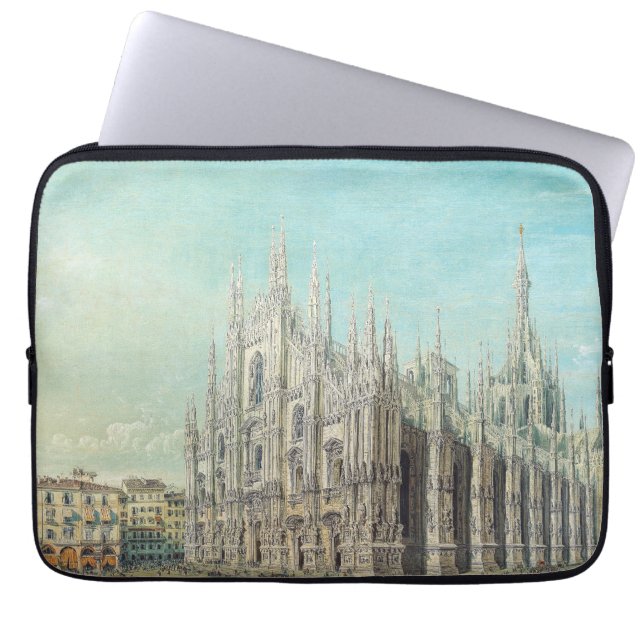 Piazza del Duomo in Milan by Carlo Bossoli   Laptop Sleeve (Front)