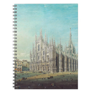 Piazza del Duomo in Milan by Carlo Bossoli Notebook