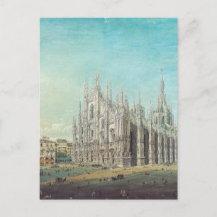 Piazza del Duomo in Milan by Carlo Bossoli Postcard