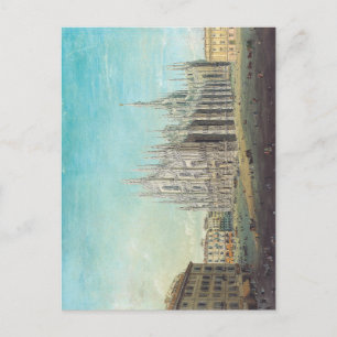 Piazza del Duomo in Milan by Carlo Bossoli   Postcard