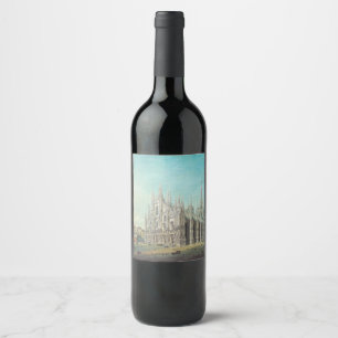 Piazza del Duomo in Milan by Carlo Bossoli Wine Label