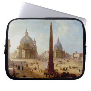 Piazza del Popolo, Rome (oil on canvas) Laptop Sleeve
