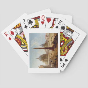 Piazza del Popolo, Rome (oil on canvas) Playing Cards