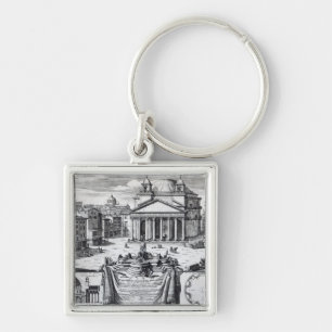 Piazza della Rotonda with a view of Pantheon Key Ring