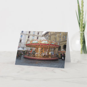 Piazza della Signoria carousel greeting card