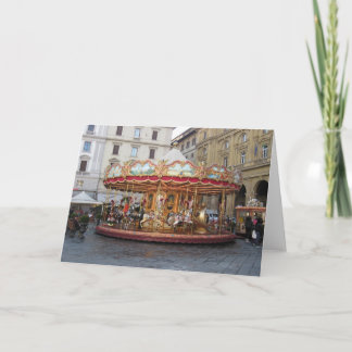 Piazza della Signoria carousel greeting card