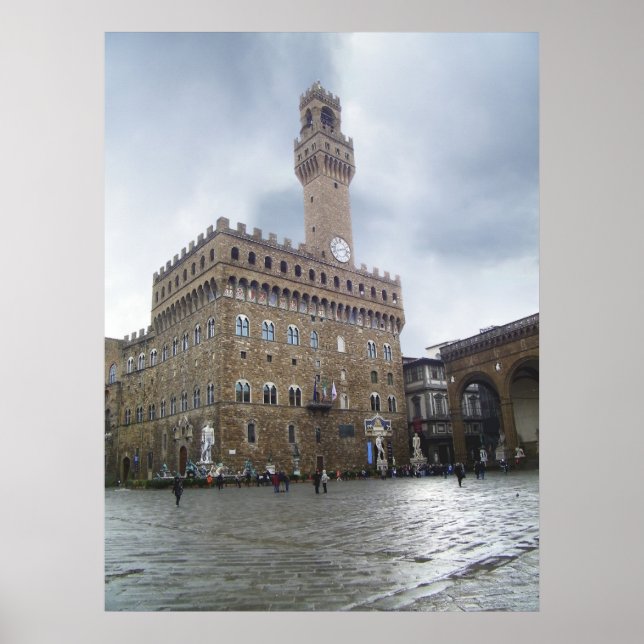 Piazza della Signoria,Florence Poster (Front)