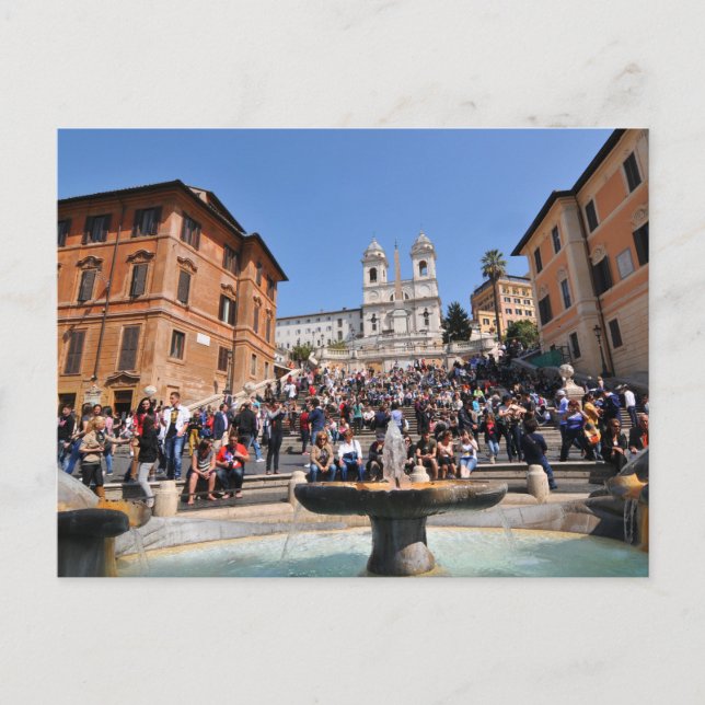 Piazza di Spagna, Rome, Italy Postcard (Front)