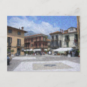 Piazza, Menaggio, Italy Postcard