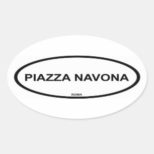 PIAZZA NAVONA OVAL STICKER