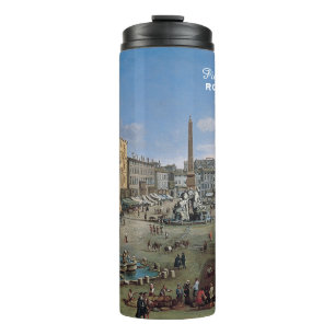 Piazza Navona, Rome art custom tumbler