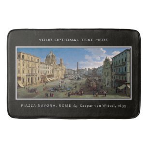 Piazza Navona, Rome custom bath mats