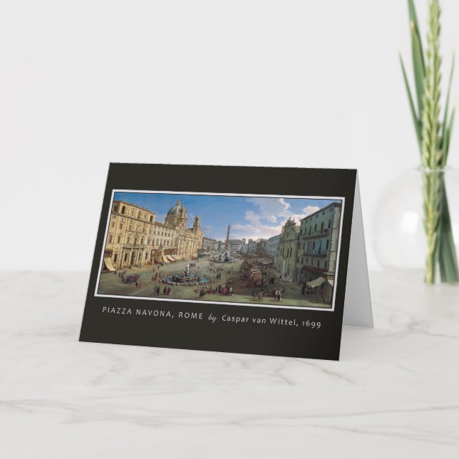 Piazza Navona, Rome custom greeting card (Front)