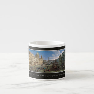 Piazza Navona, Rome custom monogram mugs