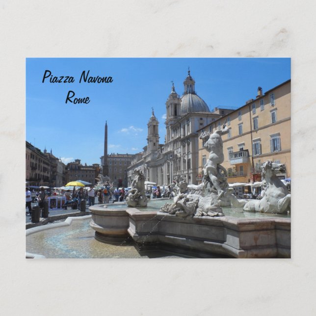 Piazza Navona- Rome, Italy Postcard (Front)