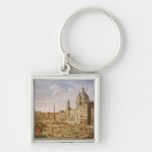 Piazza Navona, Rome, looking South towards Palazzo Key Ring