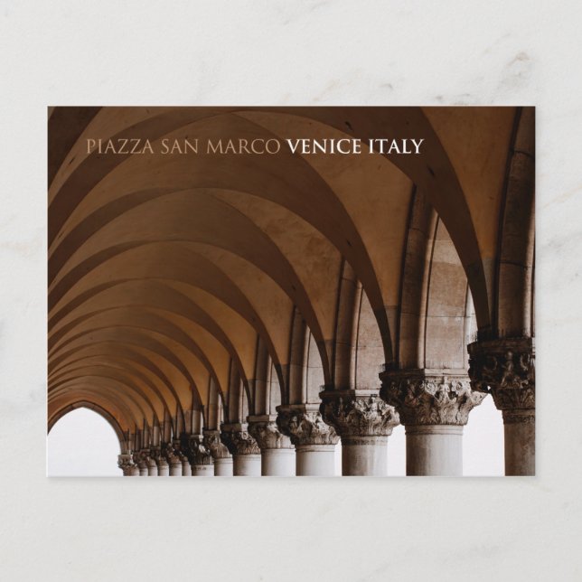 Piazza San Marco arches in Venice Italy Postcard (Front)